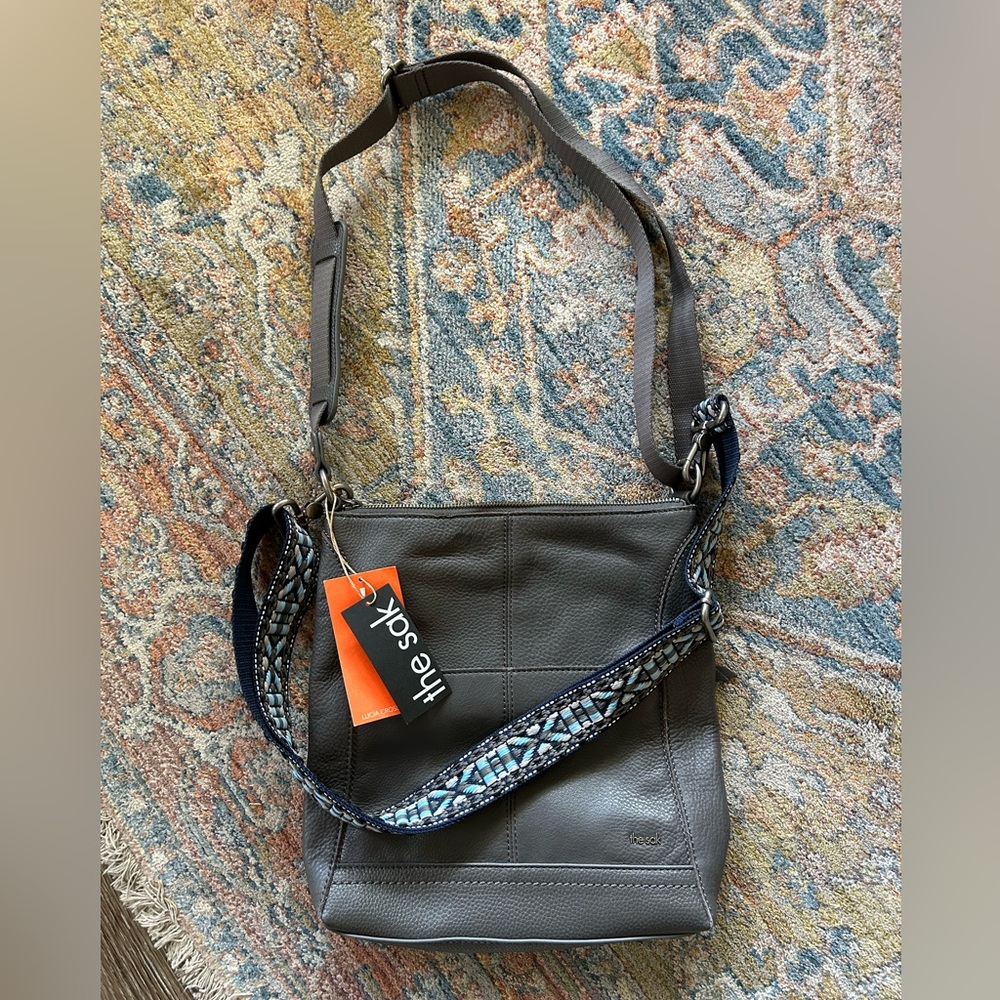 The Sak Lucia leather crossbody bag - Slate gray